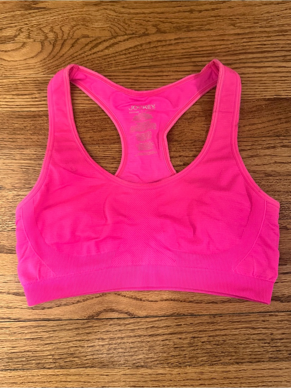 Jockey Neon Pink Racerback Sports Bra - Small